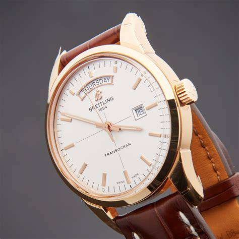 breitling transocean day and date automatic men& 39|breitling transocean day date strap.